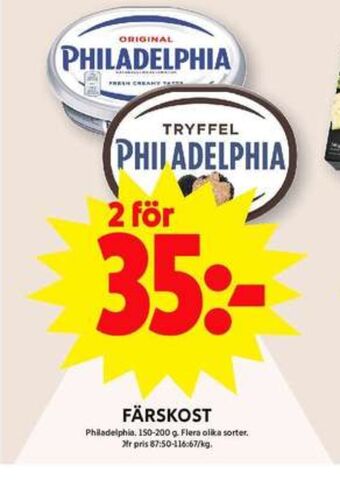 ICA Maxi Philadelphia färskost erbjuda