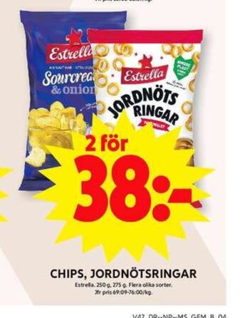 ICA Maxi Estrella chips erbjuda