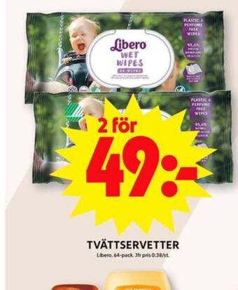ICA Maxi Libero tvättservetter erbjuda