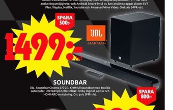 ICA Maxi Jbl soundbar erbjuda