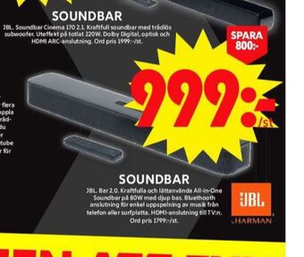 ICA Maxi Jbl soundbar erbjuda