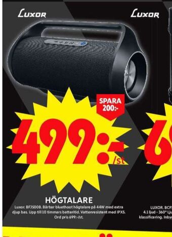 ICA Maxi Luxor högtalare erbjuda