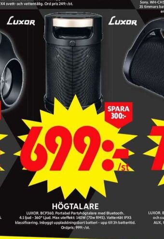 ICA Maxi Luxor högtalare erbjuda