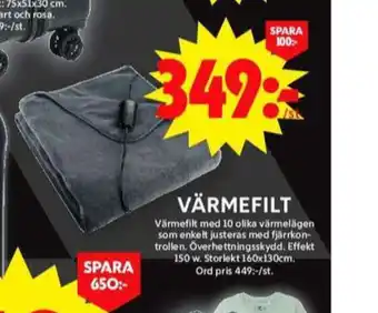 Electrolux värmefilt