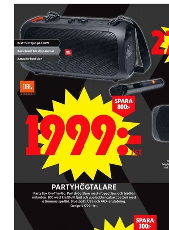ICA Maxi Jbl högtalare erbjuda