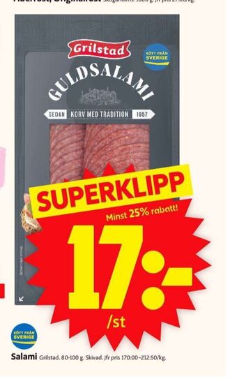 ICA Supermarket Grilstad salami erbjuda