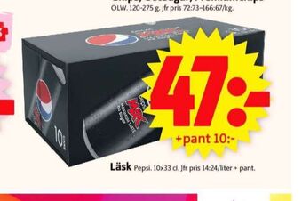 ICA Supermarket Pepsi max läskedryck erbjuda