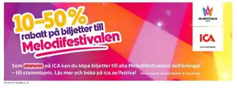 ICA Supermarket Melodifestivalen erbjuda