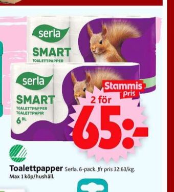 ICA Supermarket Smart toalettpapper erbjuda