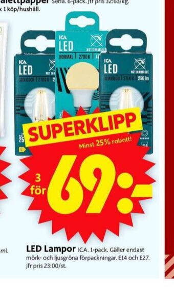 ICA Supermarket Ica led lampor erbjuda