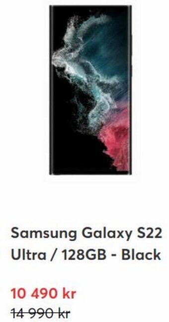 Webhallen Samsung Galaxy S22 Ultra / 128GB- Black erbjuda