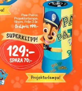 Bo Ohlsson Paw Patrol. Projektorlampa erbjuda