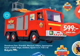 Brandman Sam. Brandbil. Med Ljud