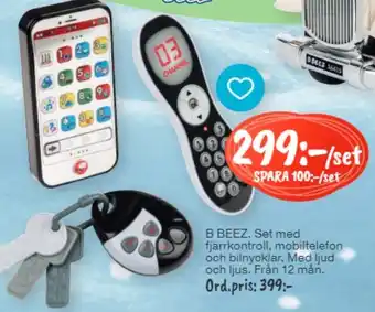 B BEEZ. Set Med Fjärrkontroll, Mobiltelefon Och Bilnycklar