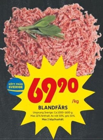 ICA Kvantum Blandfärs erbjuda