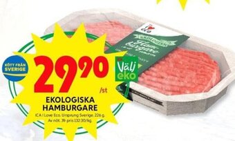 ICA Kvantum Ekologiska Hamburgare erbjuda