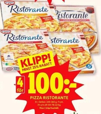 ICA Kvantum Pizza Ristorante erbjuda