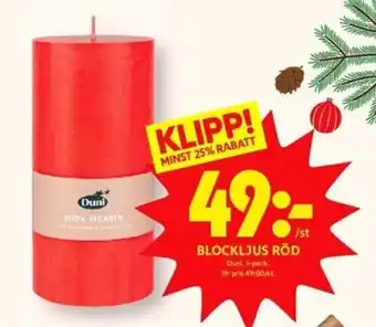 ICA Kvantum Blockljus Röd erbjuda