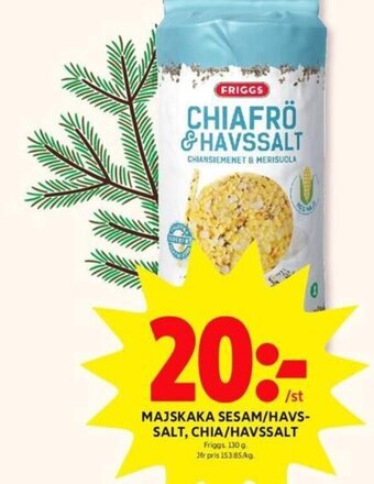 Majskaka Sesam/Havs-Salt, Chia/Havssalt