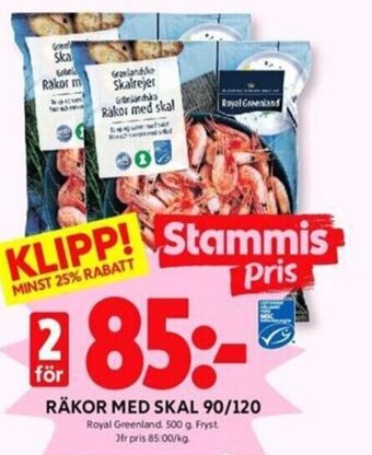 ICA Kvantum Räkor med Skal 90/120 erbjuda