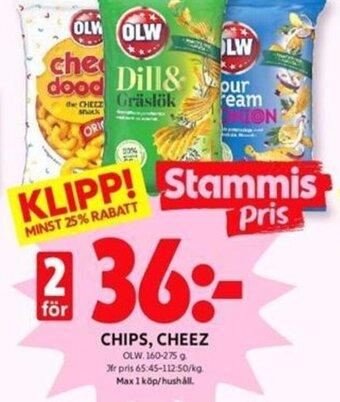 ICA Kvantum Chips, Cheez erbjuda