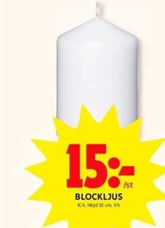 ICA Kvantum Blockljus erbjuda