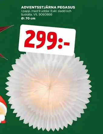 Jem&Fix Adventsstjärna pegasus erbjuda