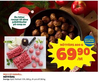 Coop Daglivs Nötfärs erbjuda