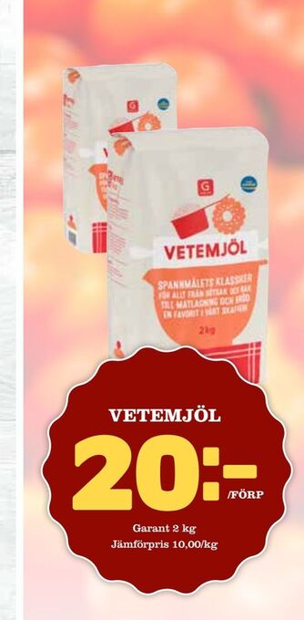 Din Mat Vetemjöl erbjuda