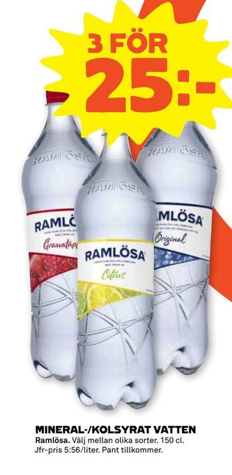 Stora Coop Mineral-/kolsyrat vatten erbjuda