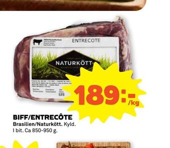 Stora Coop Biff/entrecôte erbjuda