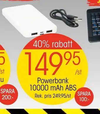Powerbank 10000 mah abs