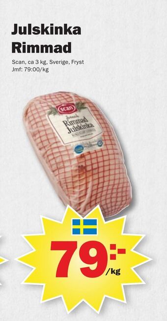 Julskinka rimmad
