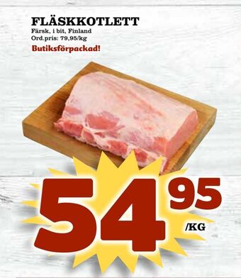 Supergrossen Fläskkotlett erbjuda
