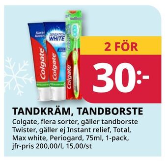 Tempo Tandkräm, tandborste erbjuda
