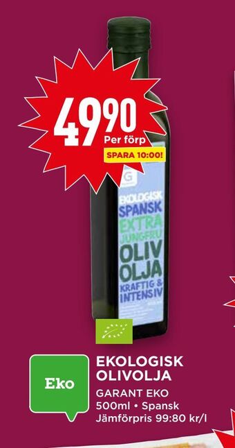 Willys Ekologisk olivolja erbjuda