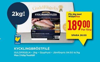 Willys Kycklingbröstfilé erbjuda
