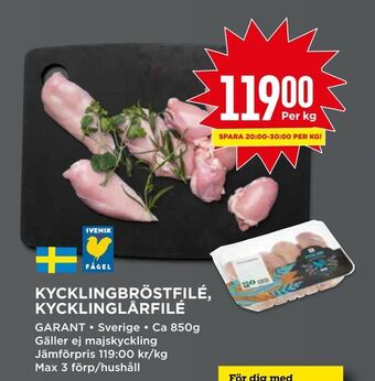 Willys Kycklingbröstfilé, kycklinglårfilé erbjuda