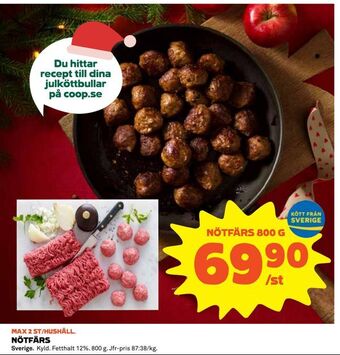 Coop Nötfärs erbjuda