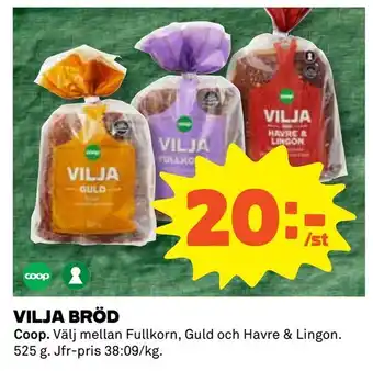 Coop Vilja bröd erbjuda