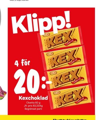City Gross Kexchoklad chokladbar erbjuda