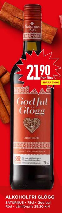 Willys Alkoholfri glögg erbjuda