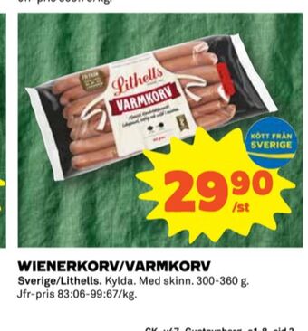 Coop Lithells wienerkorv erbjuda