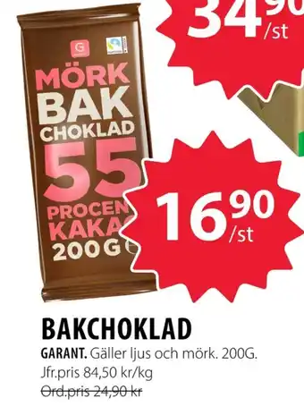 Handlar'n Garant blockchoklad erbjuda