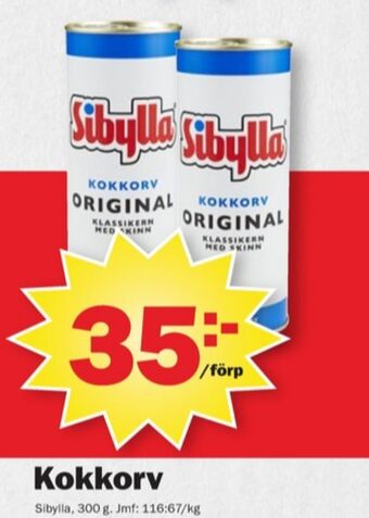 Pekås Sibylla kokkorv erbjuda
