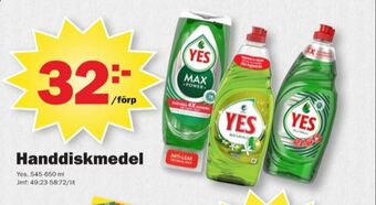 Pekås Yes handdiskmedel erbjuda