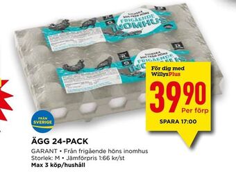 Willys Ägg 24-pack erbjuda