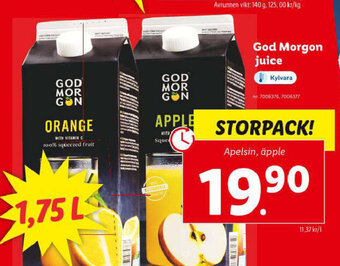 Lidl God Morgon juice erbjuda