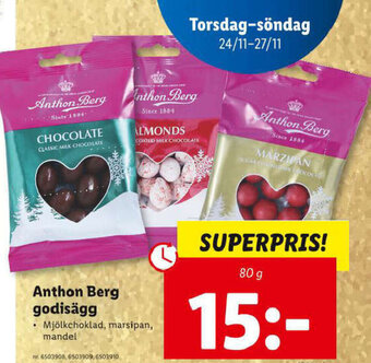 Lidl Anthon Berg Godisägg erbjuda