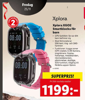 Lidl Xplora XGO2 Smartklocka för barn erbjuda